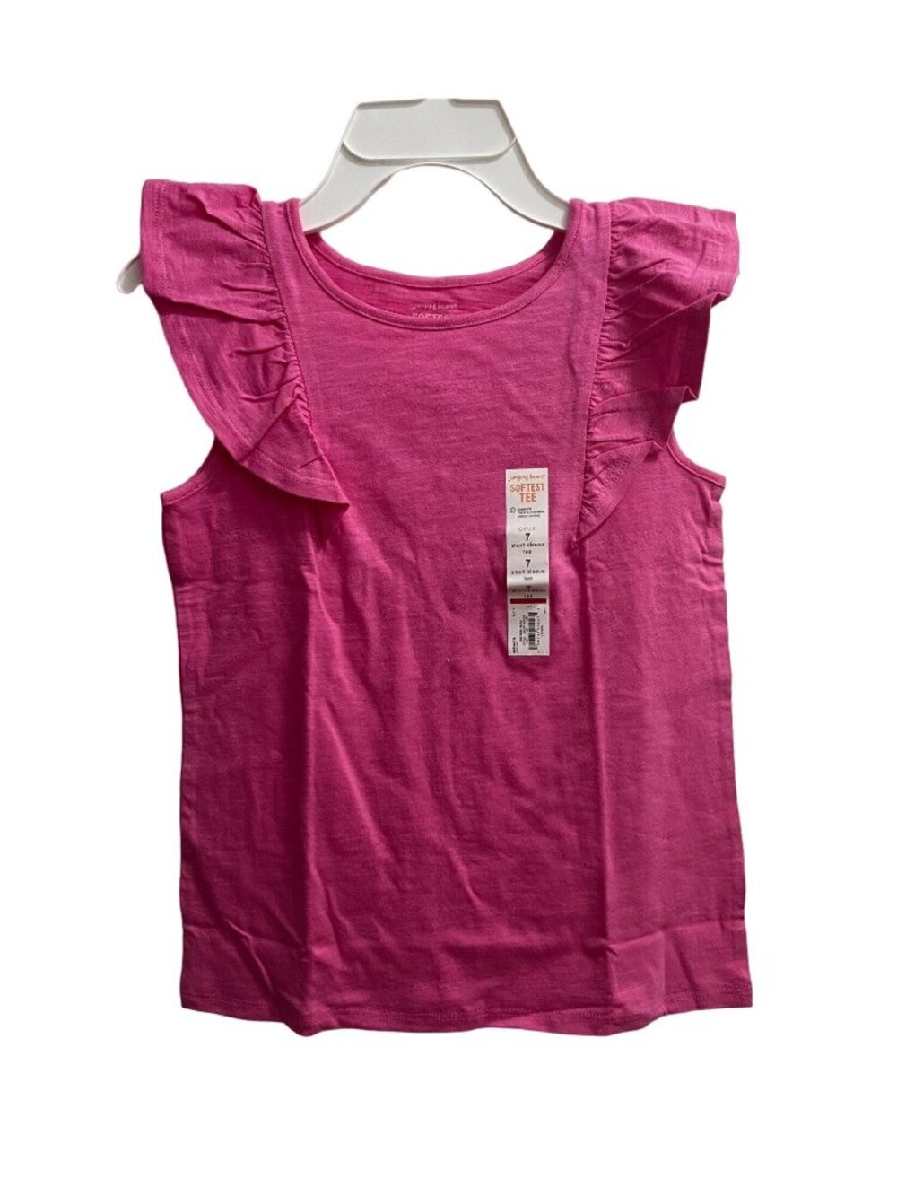 Girls Bubble Bliss Pink Jumping Beans Flutter Sleeve Tee Size 7